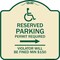 Signmission Modern Isa Connecticut Reserved Parking Permit Required Violators Fin Alum, 18" x 18", TG-1818-23872 A-DES-TG-1818-23872 - alternate 1
